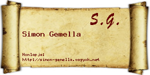 Simon Gemella névjegykártya